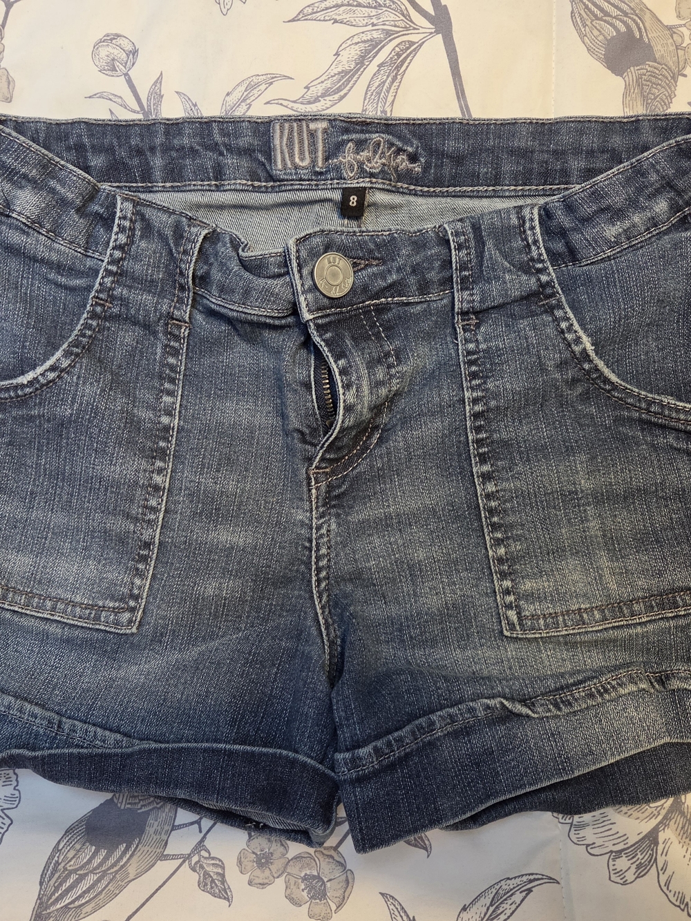 Kut from the Kloth Denim Shorts in Medium Blue